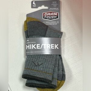 Darn Tough Sage Green Women Cushion Micro Crew Midweight Wool Hiking Socks M NWT